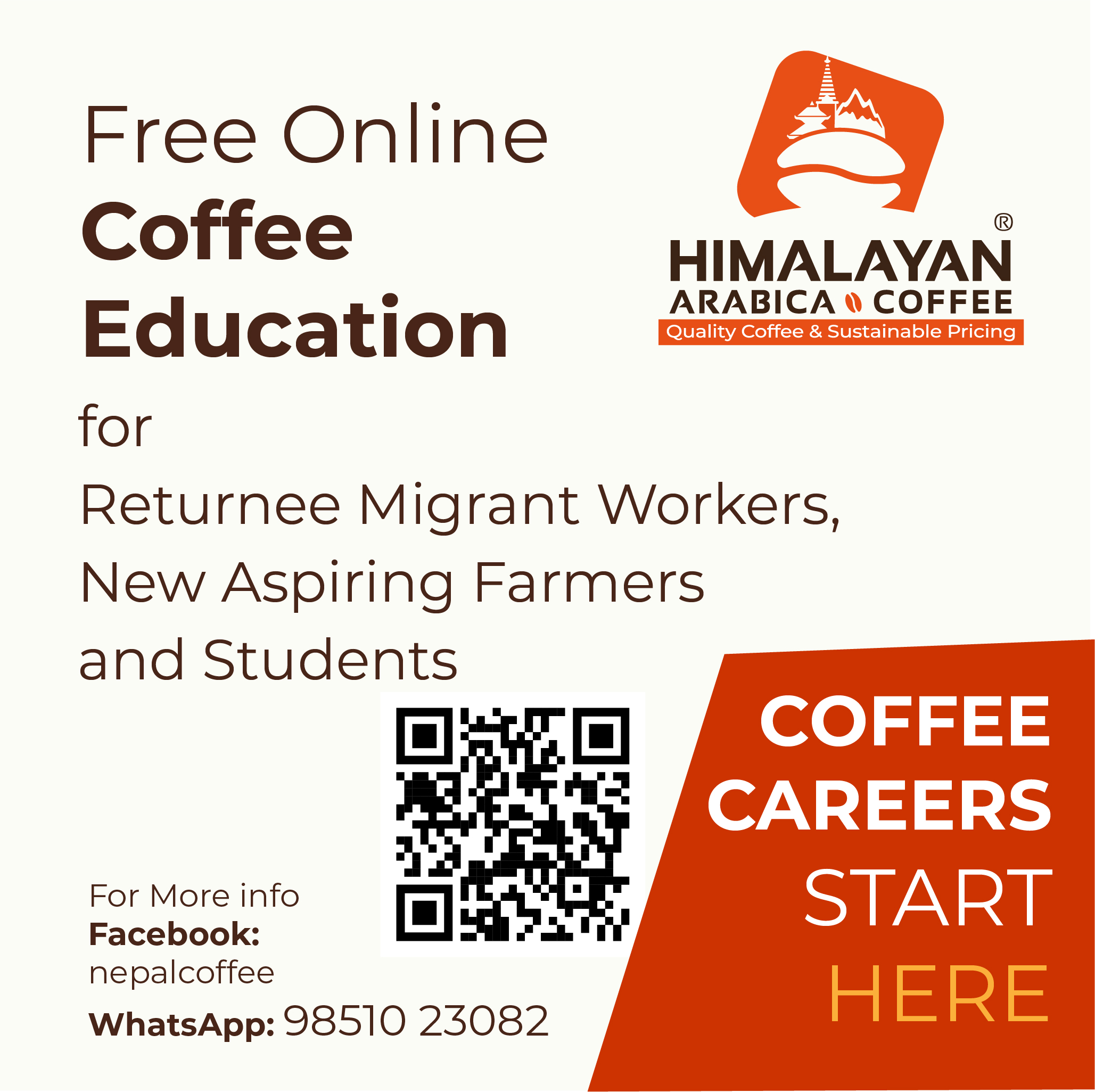 free coffee training for coffee farmers in Nepal